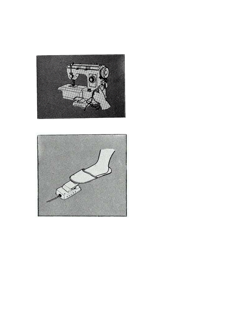 Operating your sewing machine, Connecting plugs, First connect three-prong plug in socket | Then connect electric supply plug into wall, Caution, When changing needle, bobbin or light bulb, Or when sewing machine is not use, it is, Recommended that electrical supply plug, Is disconnected to avoid electrical hazards | Brother 681B-UG User Manual | Page 7 / 39