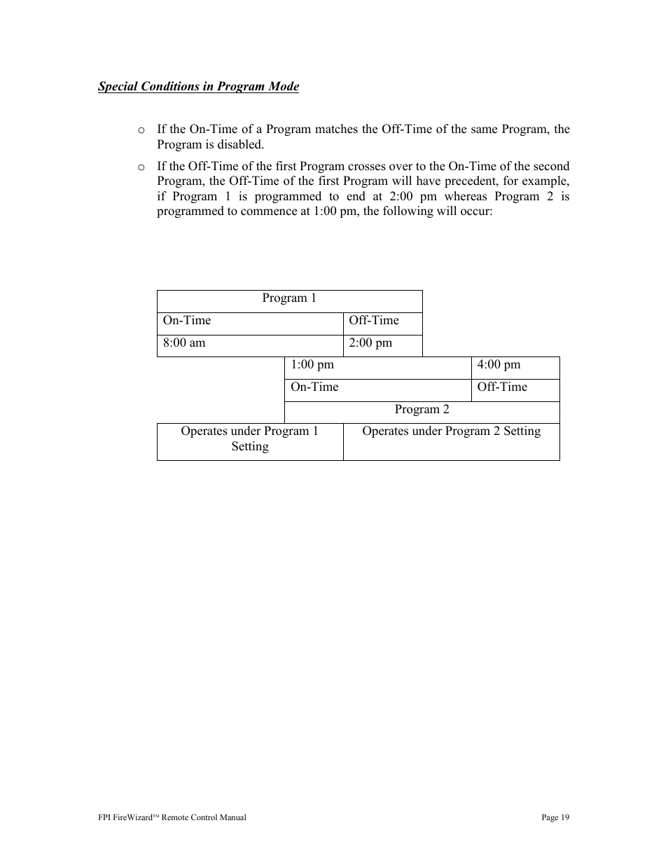 Regency FireWizard User Manual | Page 19 / 20