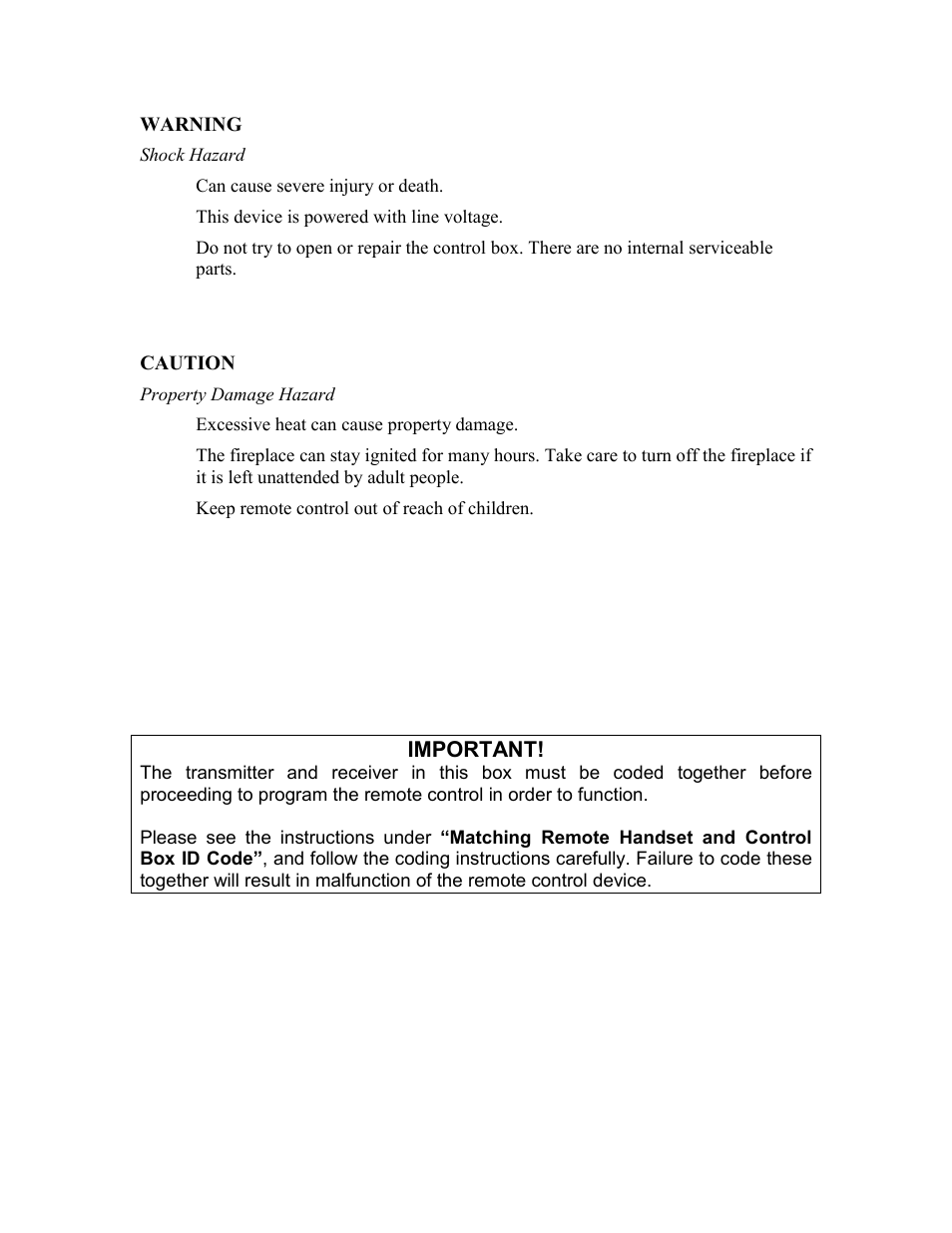 Important | Regency FireWizard User Manual | Page 2 / 20