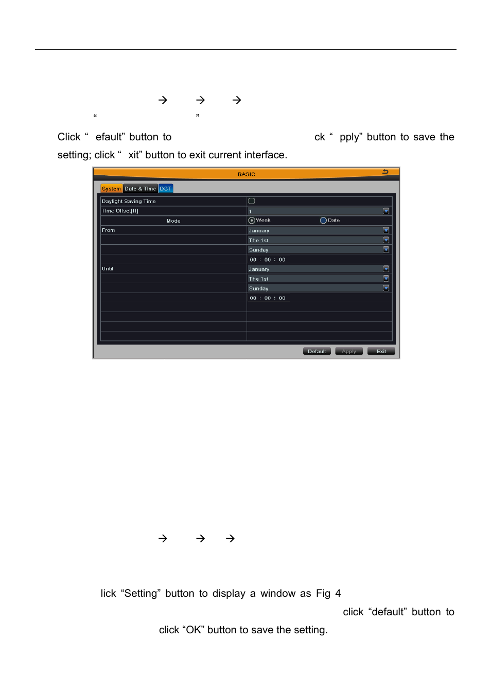 3 dst, 3 live configuration, 1 live | Talos Security DR08 DVR Manual User Manual | Page 25 / 119