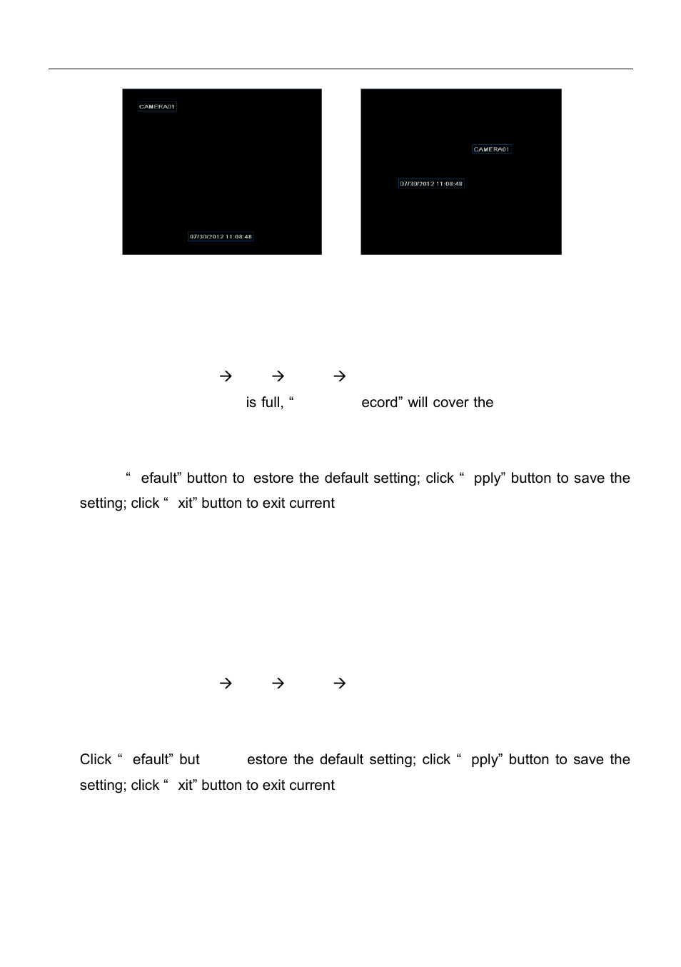 5 recycle record, 6 snap | Talos Security DR08 DVR Manual User Manual | Page 32 / 119