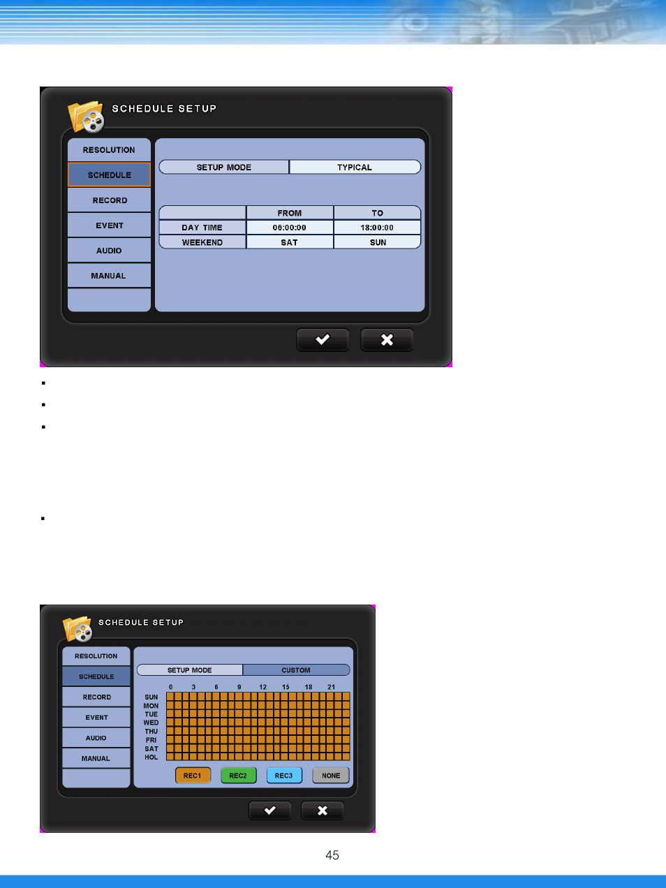 2 schedule | Talos Security DRH412 Hybrid DVR Manual User Manual | Page 46 / 80