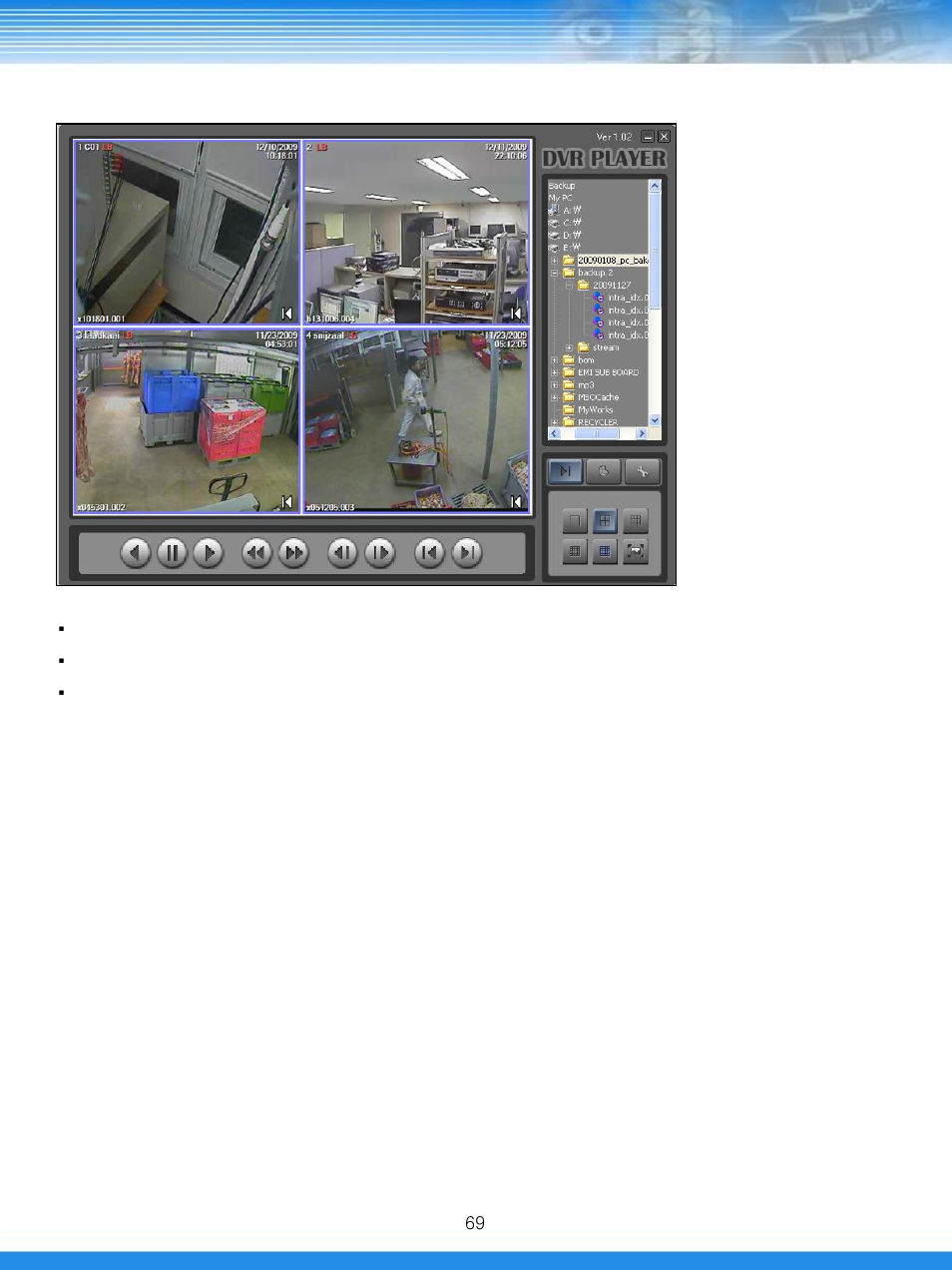 1 play with backup data | Talos Security DRH412 Hybrid DVR Manual User Manual | Page 70 / 80