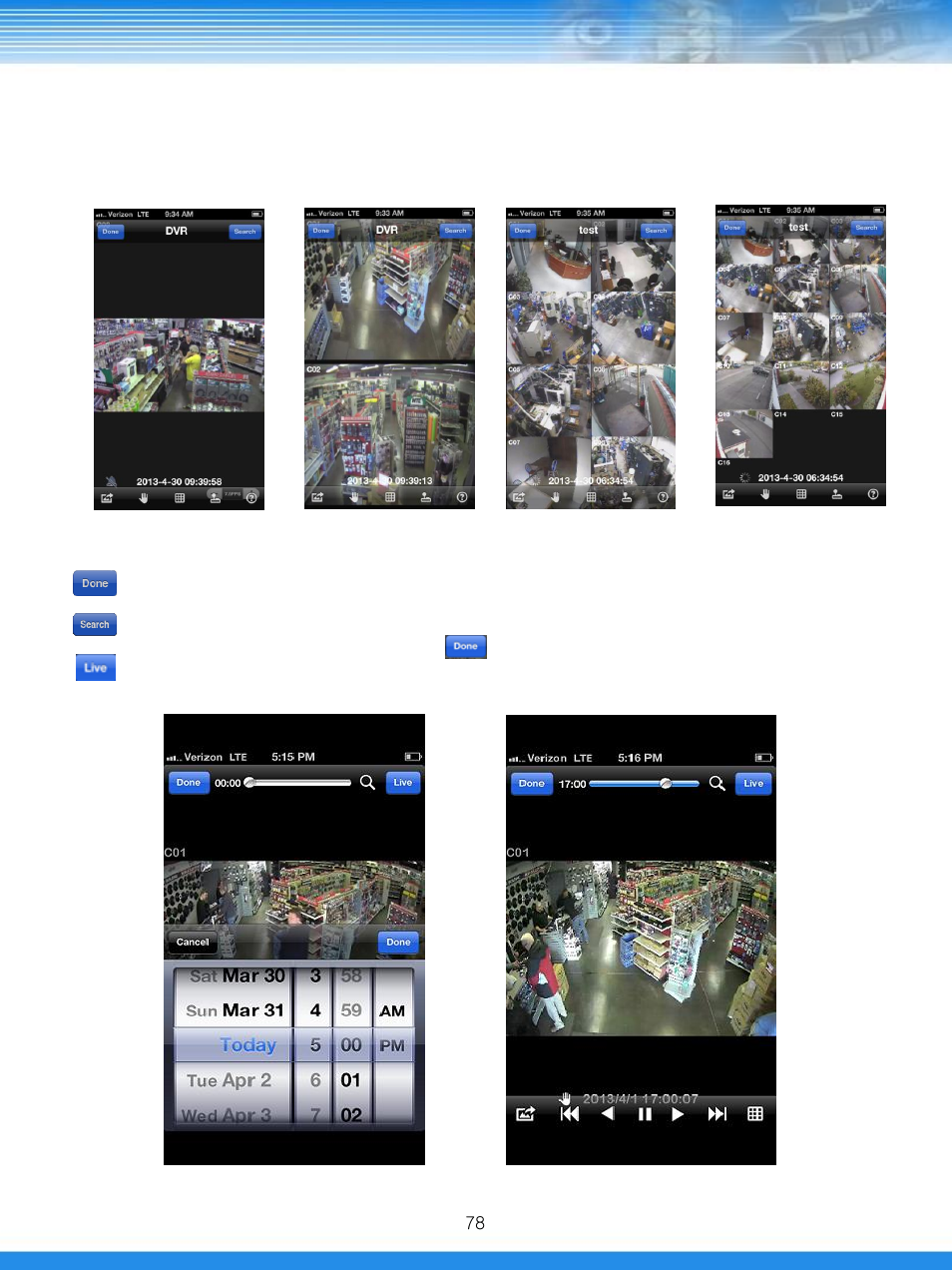 6 mobile viewer (apple & android) | Talos Security DRH412 Hybrid DVR Manual User Manual | Page 79 / 80
