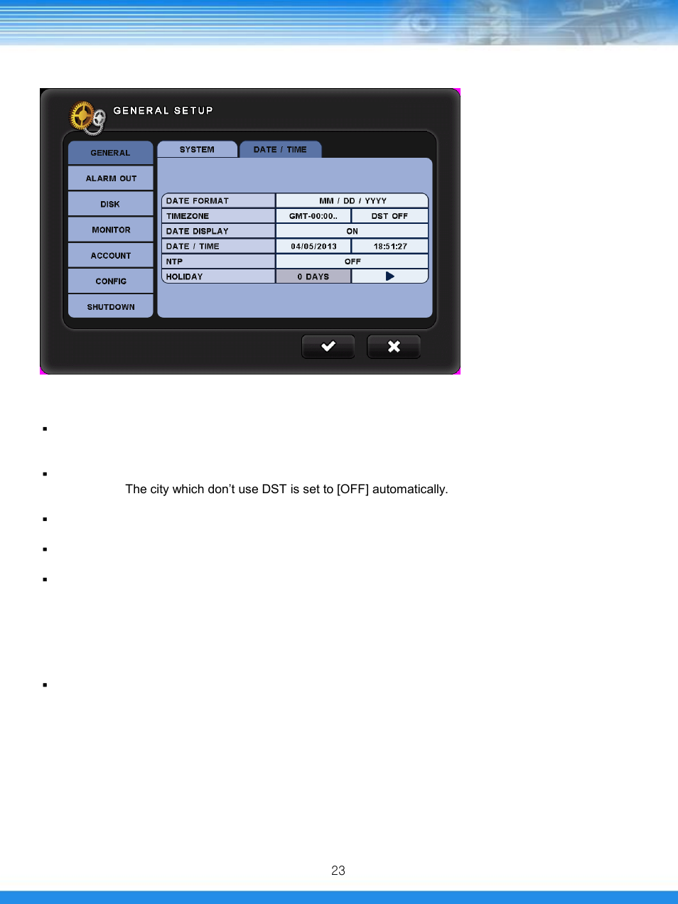 1 general | Talos Security DRSDI1641 HD-SDI DVR Manual User Manual | Page 24 / 80