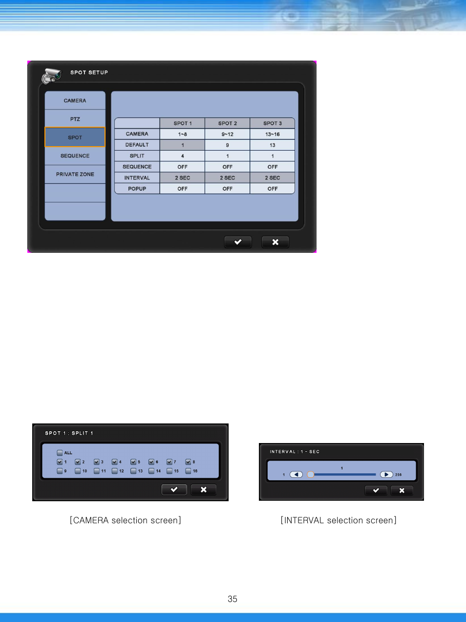 3 spot | Talos Security DRSDI1641 HD-SDI DVR Manual User Manual | Page 36 / 80