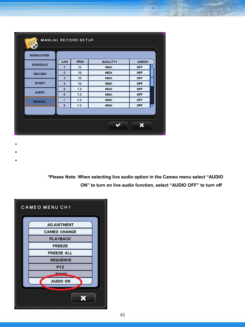 6 manual | Talos Security DRSDI1641 HD-SDI DVR Manual User Manual | Page 50 / 80