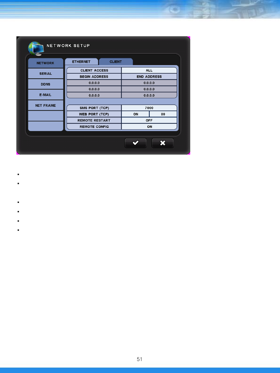 1 network | Talos Security DRSDI1641 HD-SDI DVR Manual User Manual | Page 52 / 80