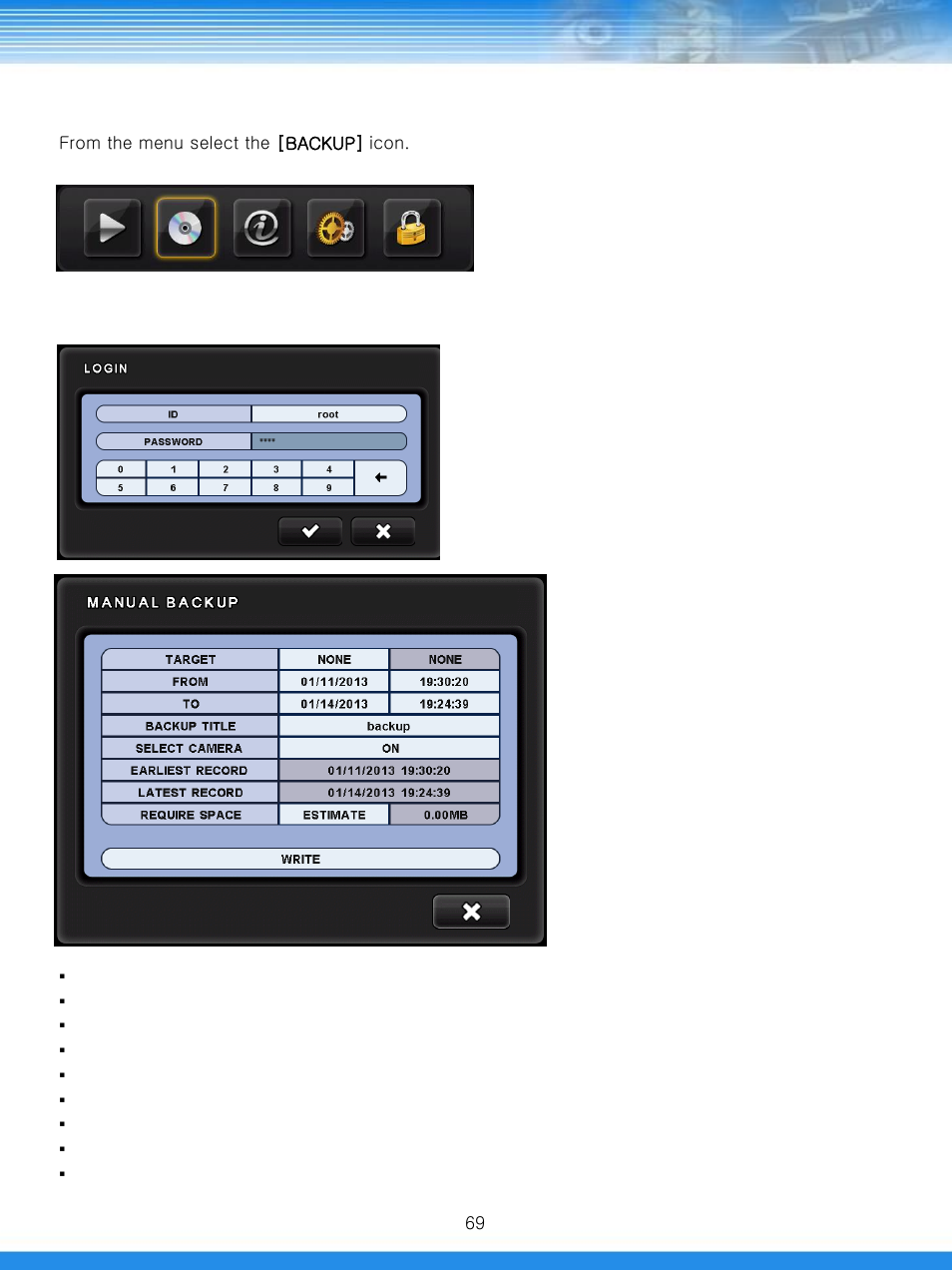 Backup | Talos Security GRGL400 DVR Manual User Manual | Page 70 / 82