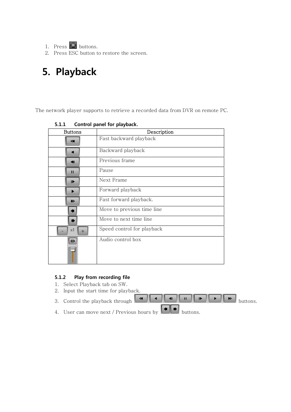 Playback | Talos Security RMS (DRMX/DRMXU) User Manual | Page 13 / 17