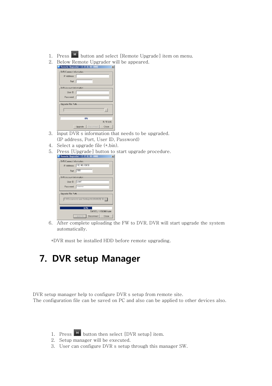 Dvr setup manager | Talos Security RMS (DRMX/DRMXU) User Manual | Page 16 / 17
