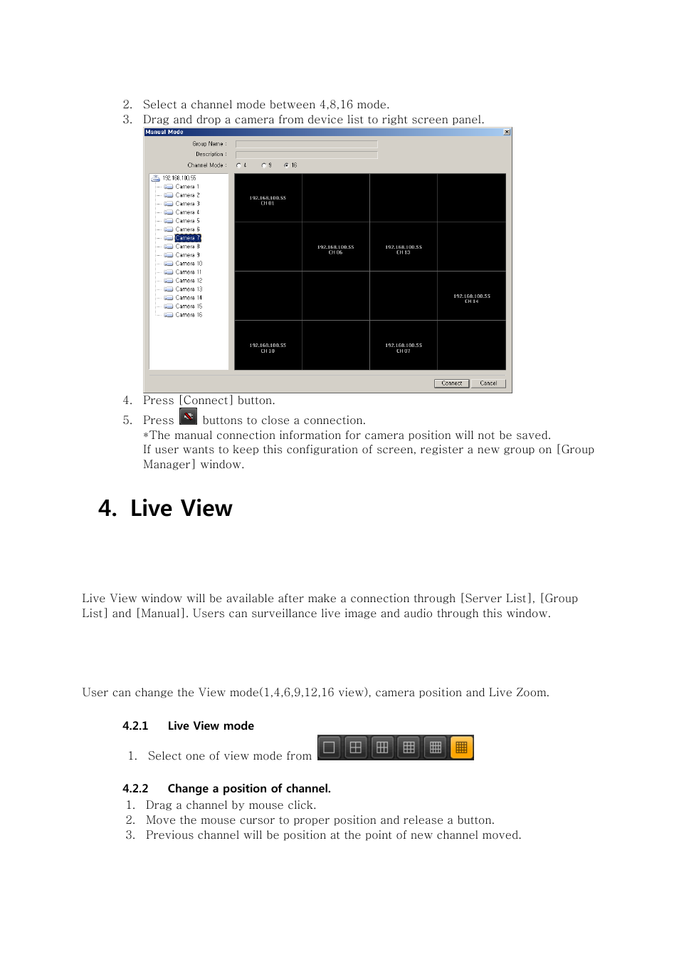 Live view | Talos Security RMS (DRMX/DRMXU) User Manual | Page 8 / 17