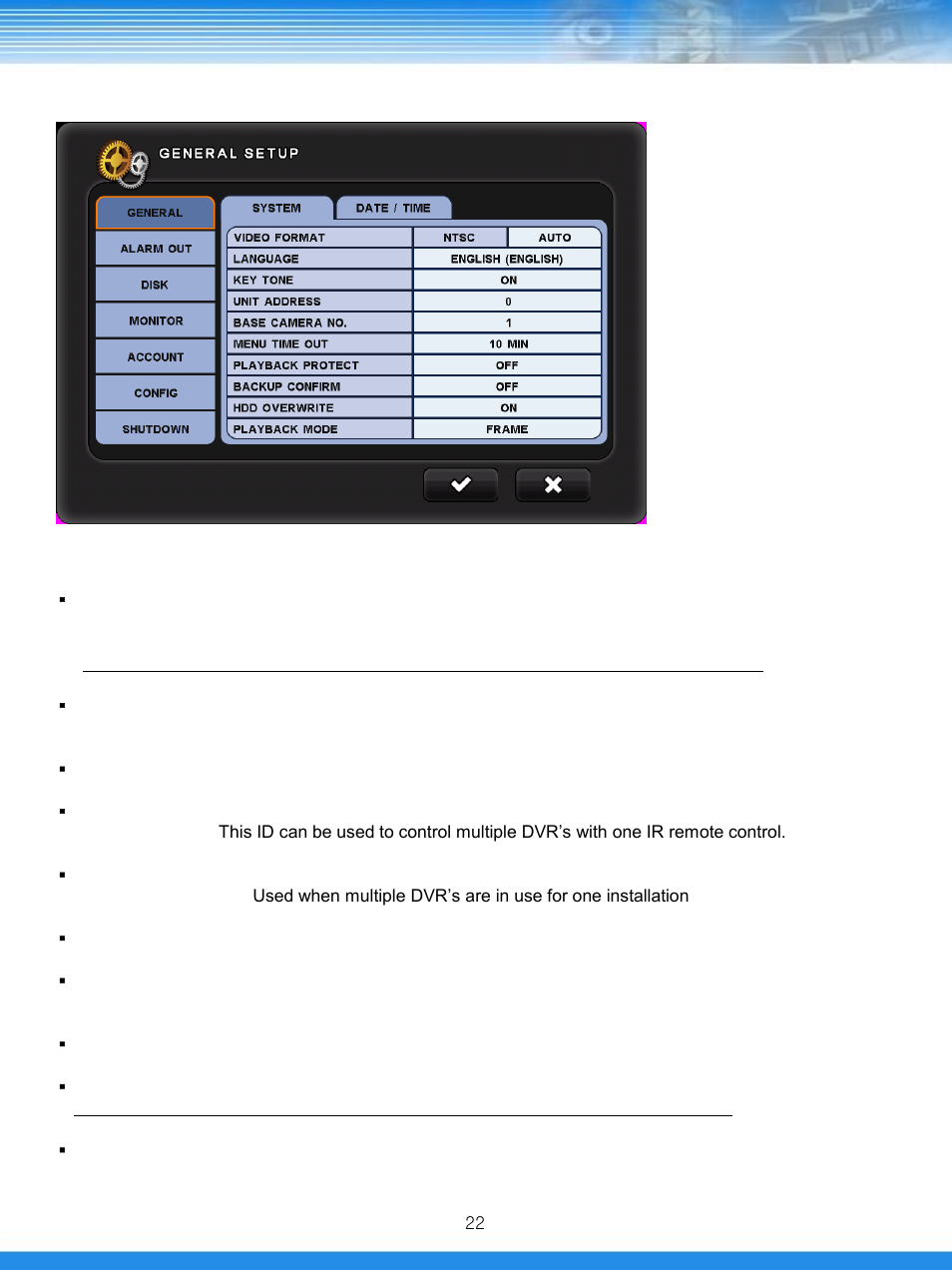 1 general | Talos Security DRD800 DVR Manual User Manual | Page 23 / 84