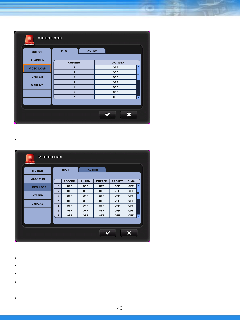 3 video loss | Talos Security DRD800 DVR Manual User Manual | Page 44 / 84