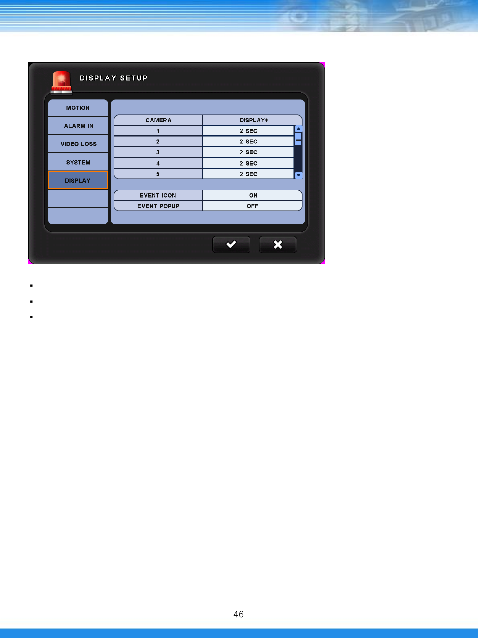 5 display | Talos Security DRD800 DVR Manual User Manual | Page 47 / 84