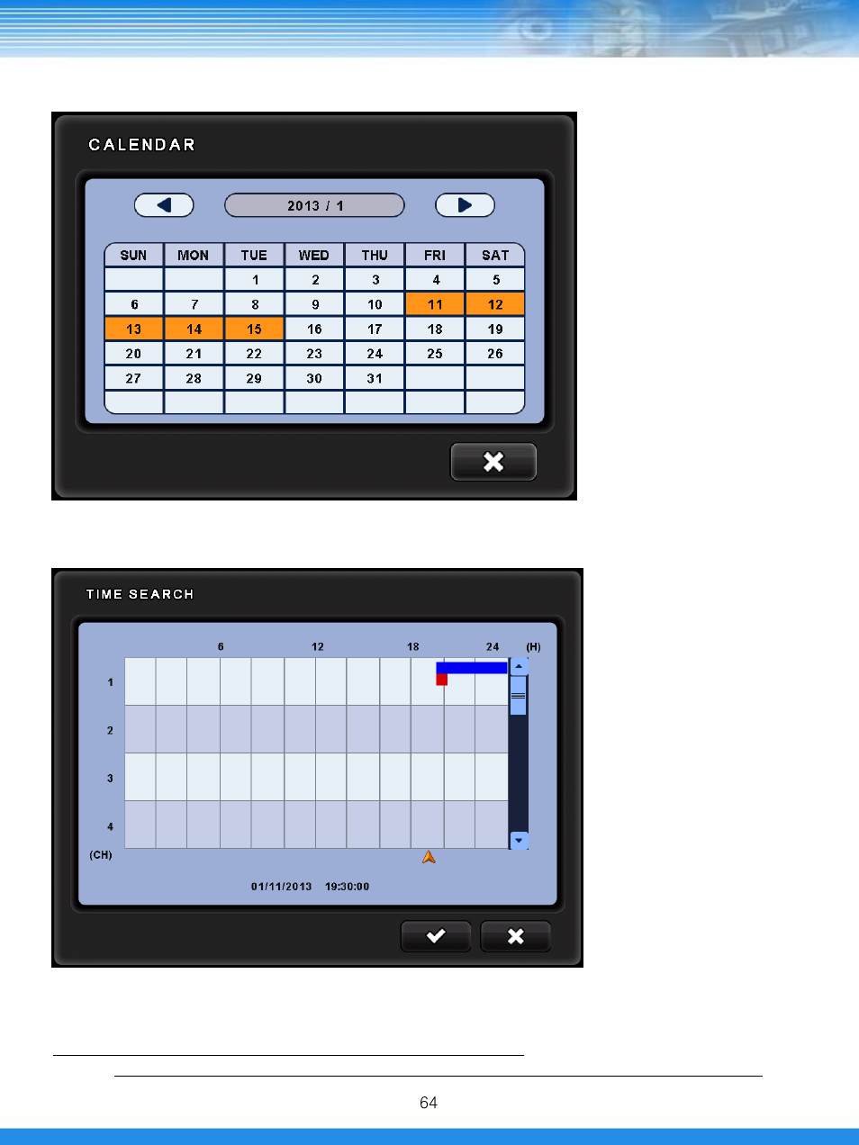 2 calendar search | Talos Security DRD800 DVR Manual User Manual | Page 65 / 84