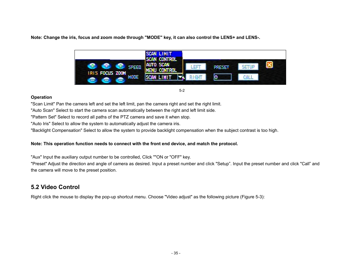 2 video control | Talos Security DR800 Series DVR User Manual User Manual | Page 35 / 86