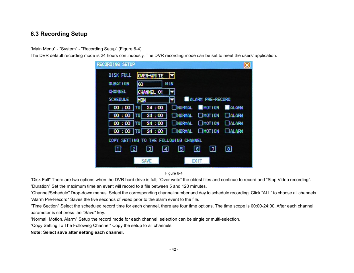 Talos Security DR800 Series DVR User Manual User Manual | Page 42 / 86