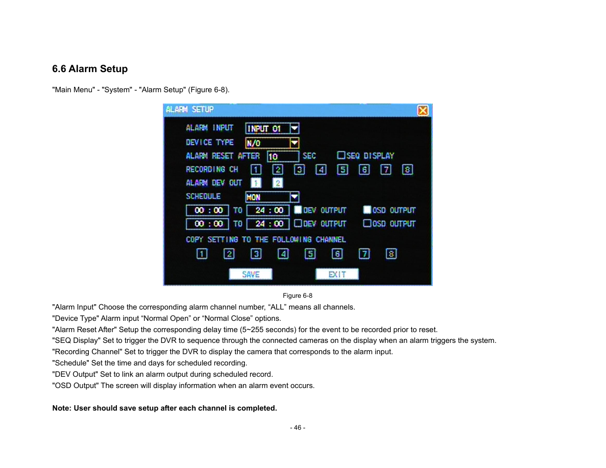 Talos Security DR800 Series DVR User Manual User Manual | Page 46 / 86