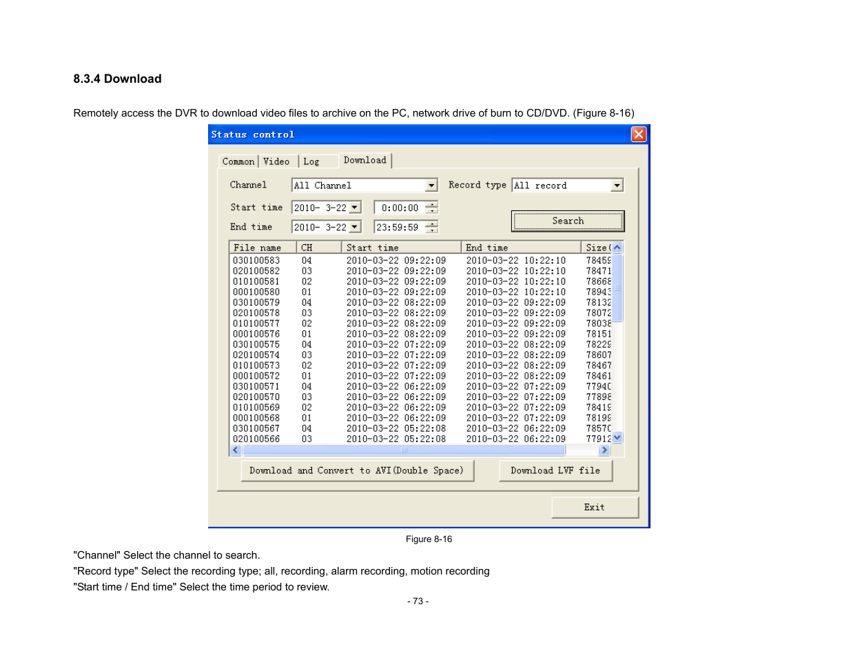 Talos Security DR800 Series DVR User Manual User Manual | Page 73 / 86