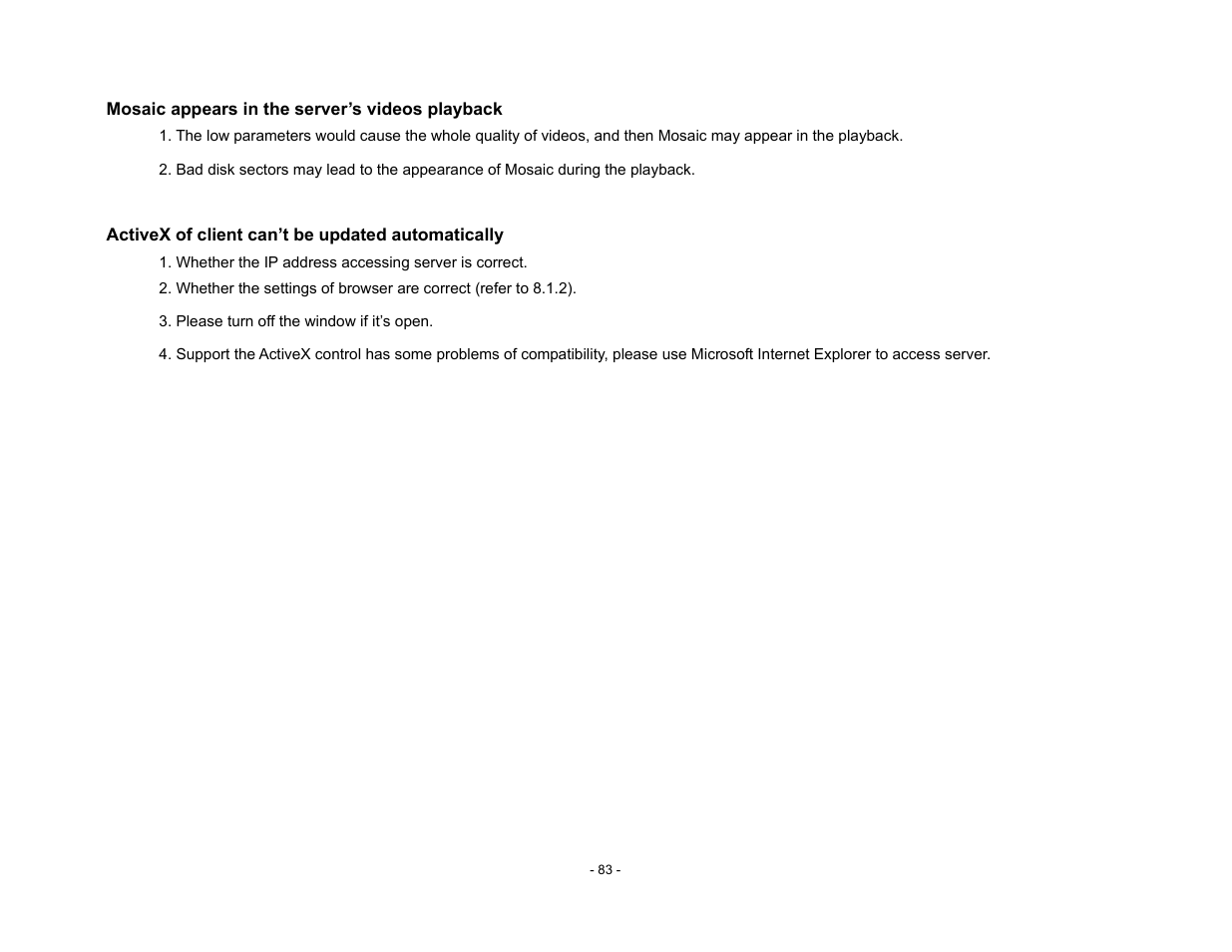 Talos Security DR800 Series DVR User Manual User Manual | Page 83 / 86