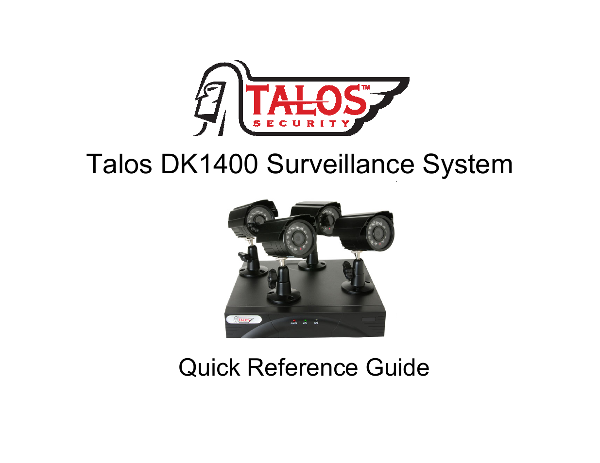 Talos Security DK1400 Series Quick Start Reference Guide User Manual | 22 pages