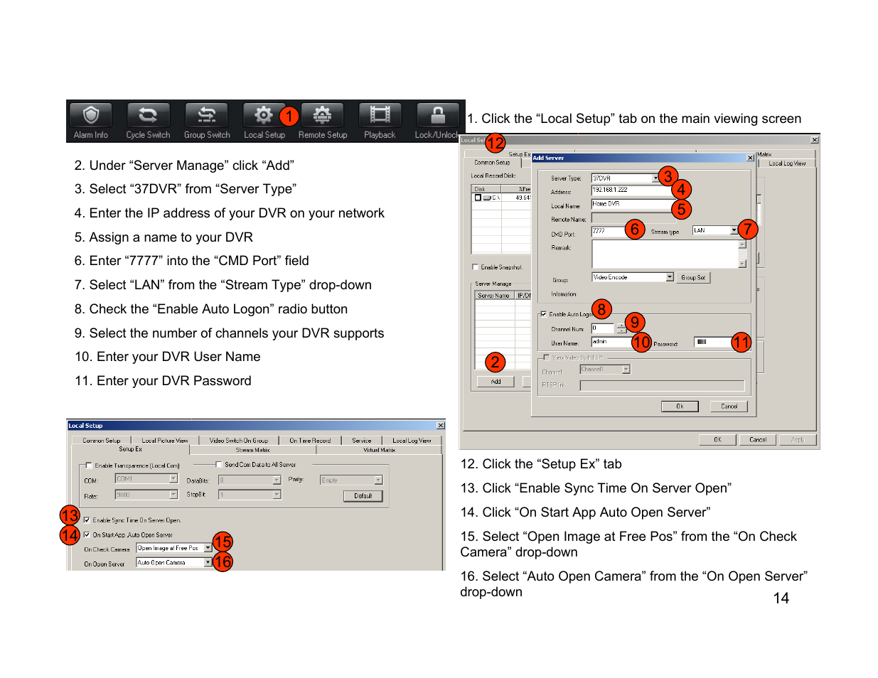 Viewing dvr from local pc or laptop | Talos Security DK1400 Series Quick Start Reference Guide User Manual | Page 14 / 22