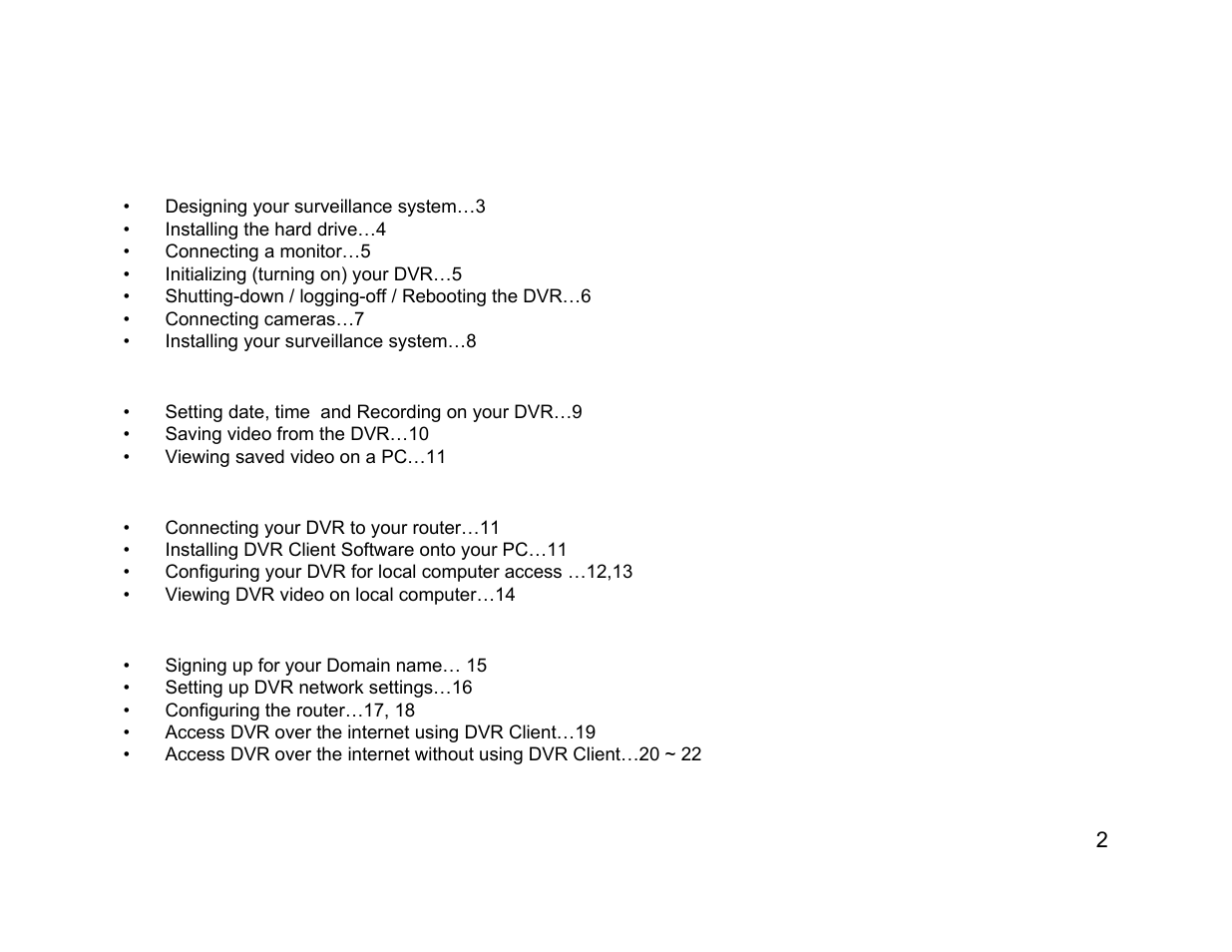 Index | Talos Security DK1400 Series Quick Start Reference Guide User Manual | Page 2 / 22
