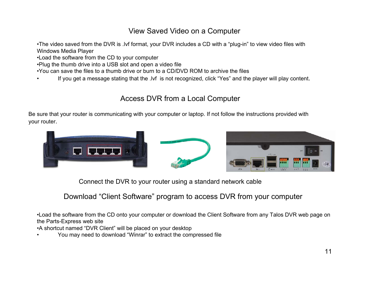 Talos Security DR800 Series DVR Quick Start Guide User Manual | Page 11 / 27