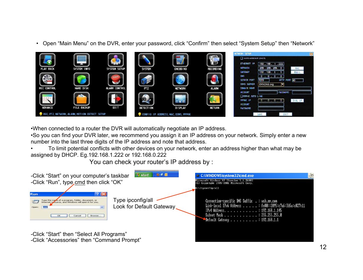Configure dvr to access video on local computer | Talos Security DR800 Series DVR Quick Start Guide User Manual | Page 12 / 27