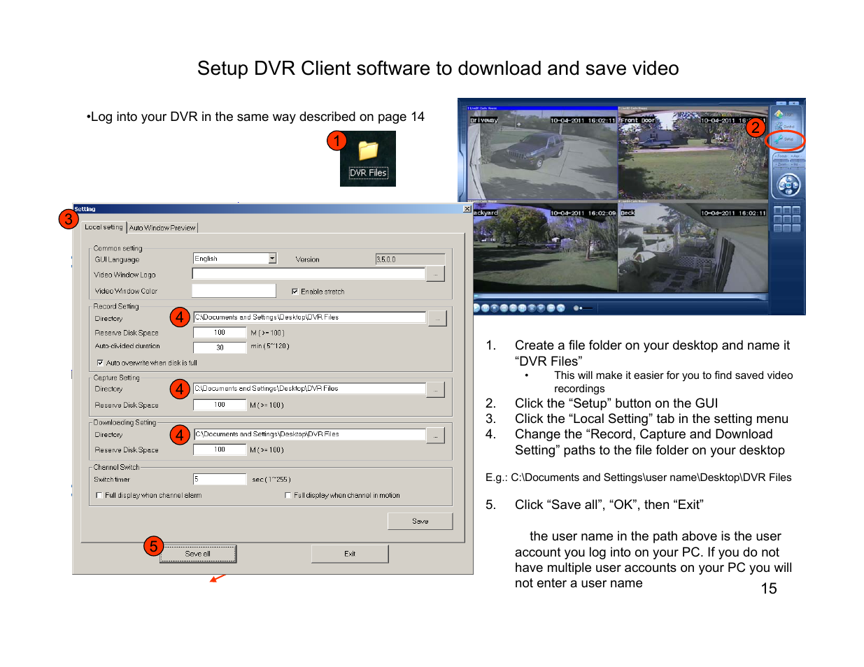 Talos Security DR800 Series DVR Quick Start Guide User Manual | Page 15 / 27
