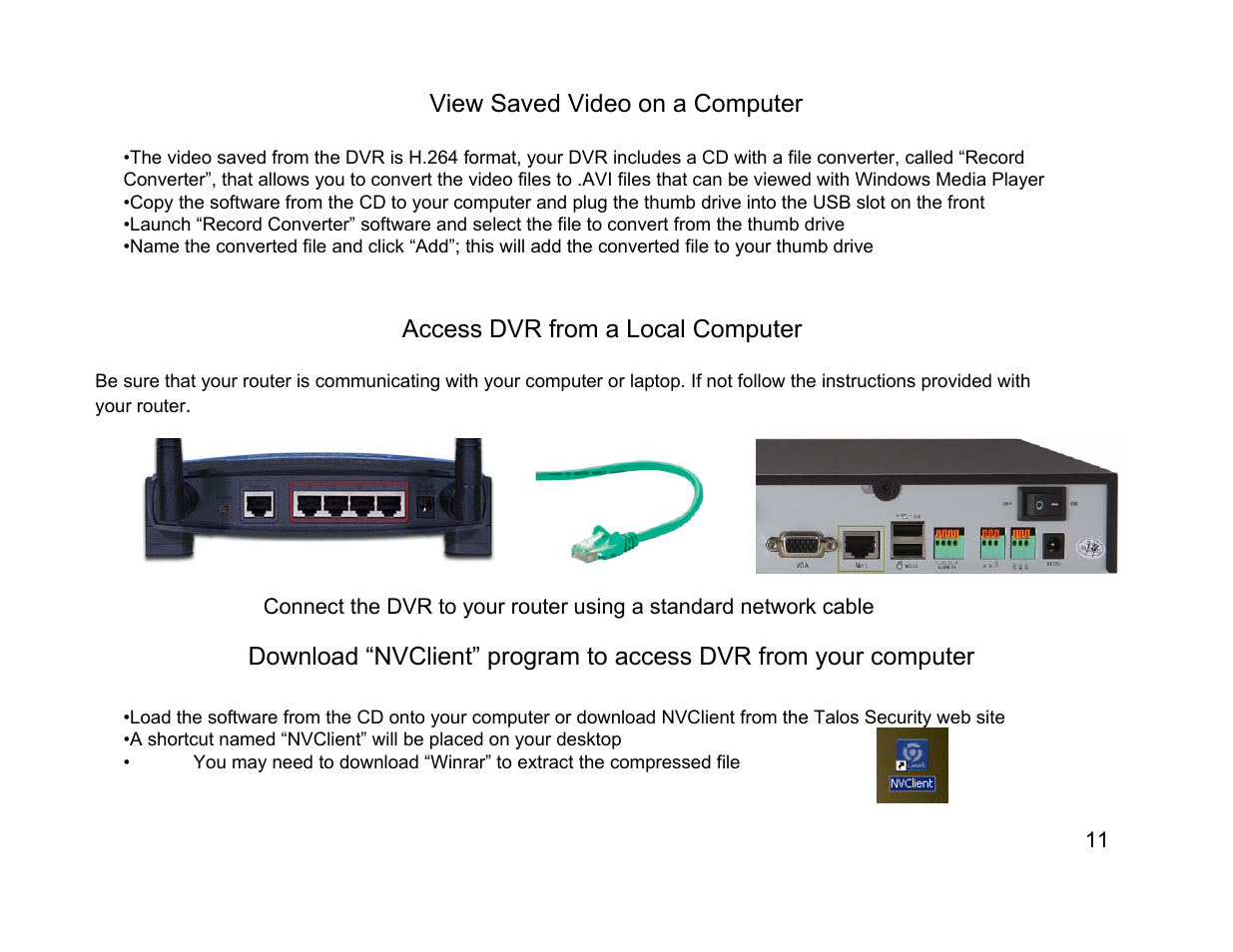 Talos Security DR1600 Series DVR Quick Start Guide User Manual | Page 11 / 22