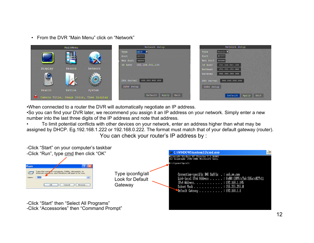 Configure dvr to access video on local computer | Talos Security DR1600 Series DVR Quick Start Guide User Manual | Page 12 / 22