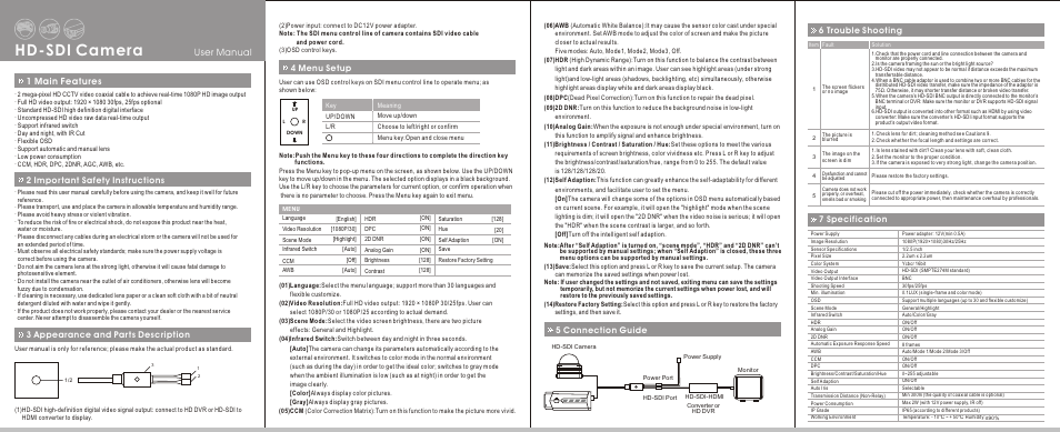 Talos Security BX1080P HD-SDI User Manual | 2 pages