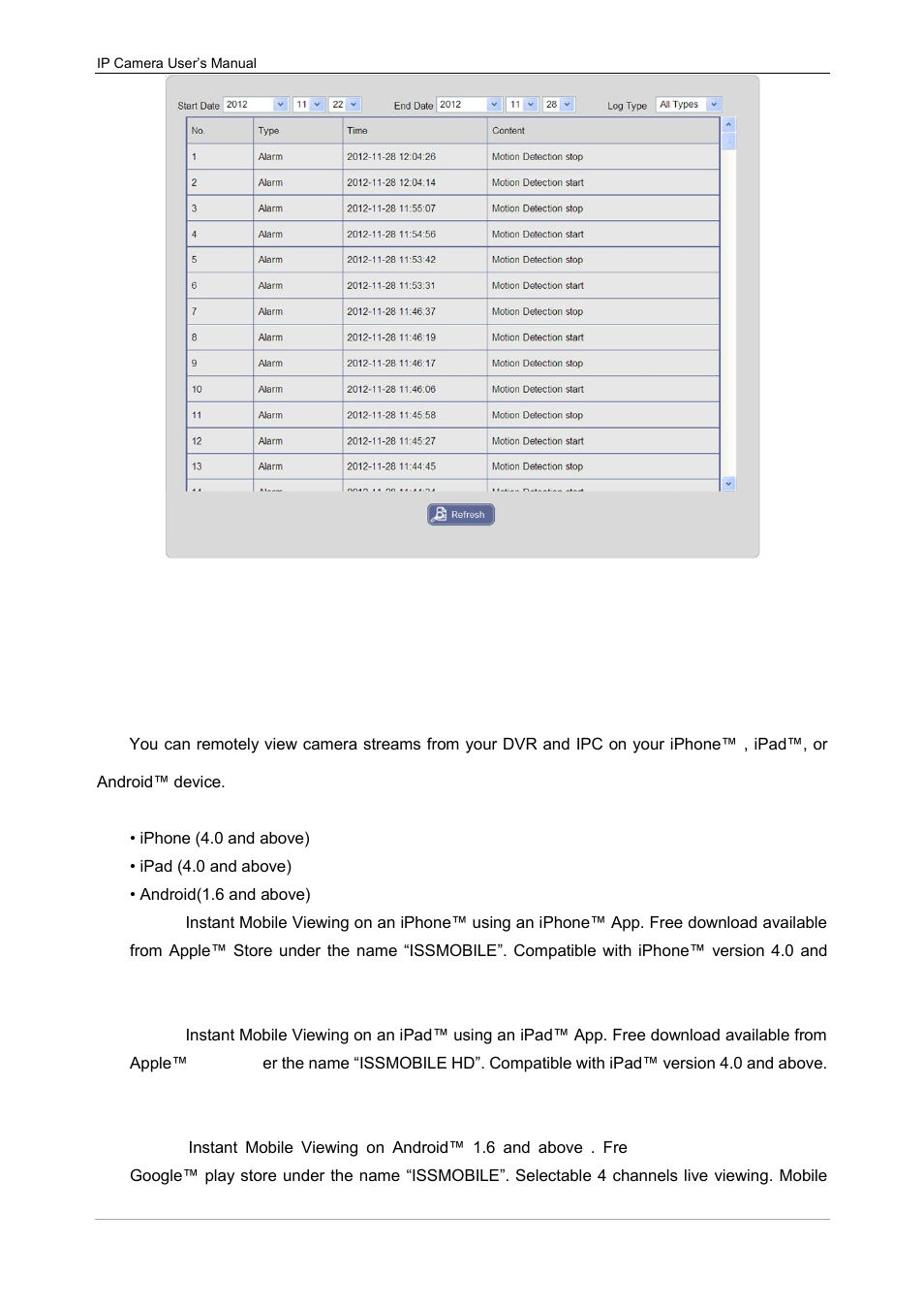 Chapter 7 mobile connectivity | Talos Security IPC311-W 720P Manual User Manual | Page 39 / 68