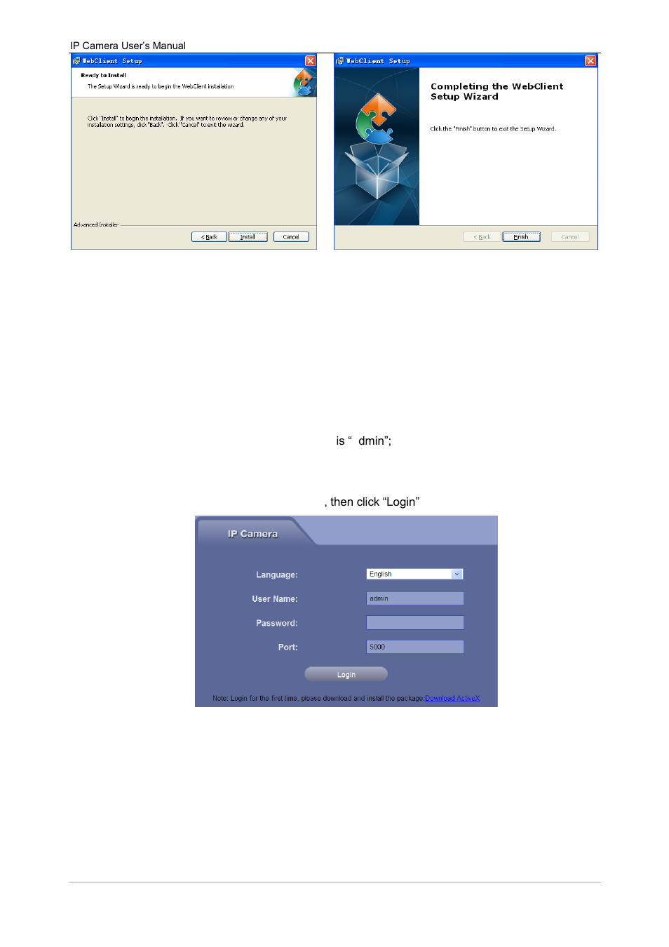Chapter 2 user login | Talos Security IPC311-W 720P Manual User Manual | Page 7 / 68
