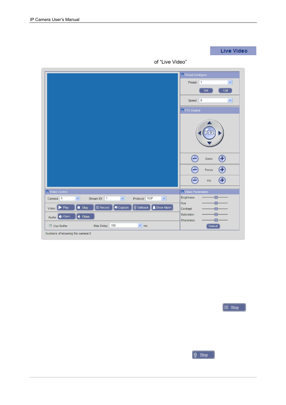Chapter 3 live preview | Talos Security IPC311-W 720P Manual User Manual | Page 8 / 68