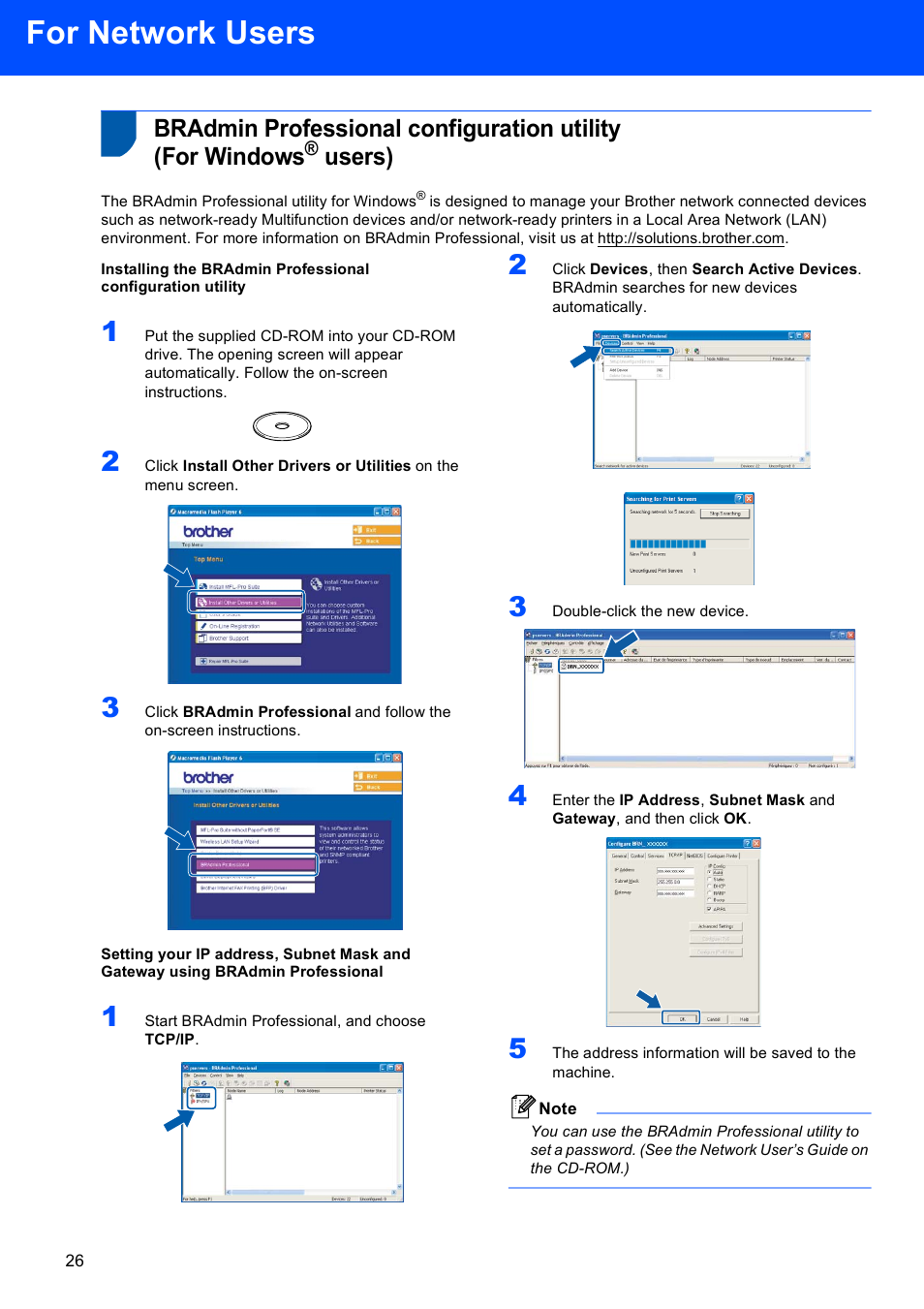 For network users, Users) | Brother DCP-330C User Manual | Page 28 / 32