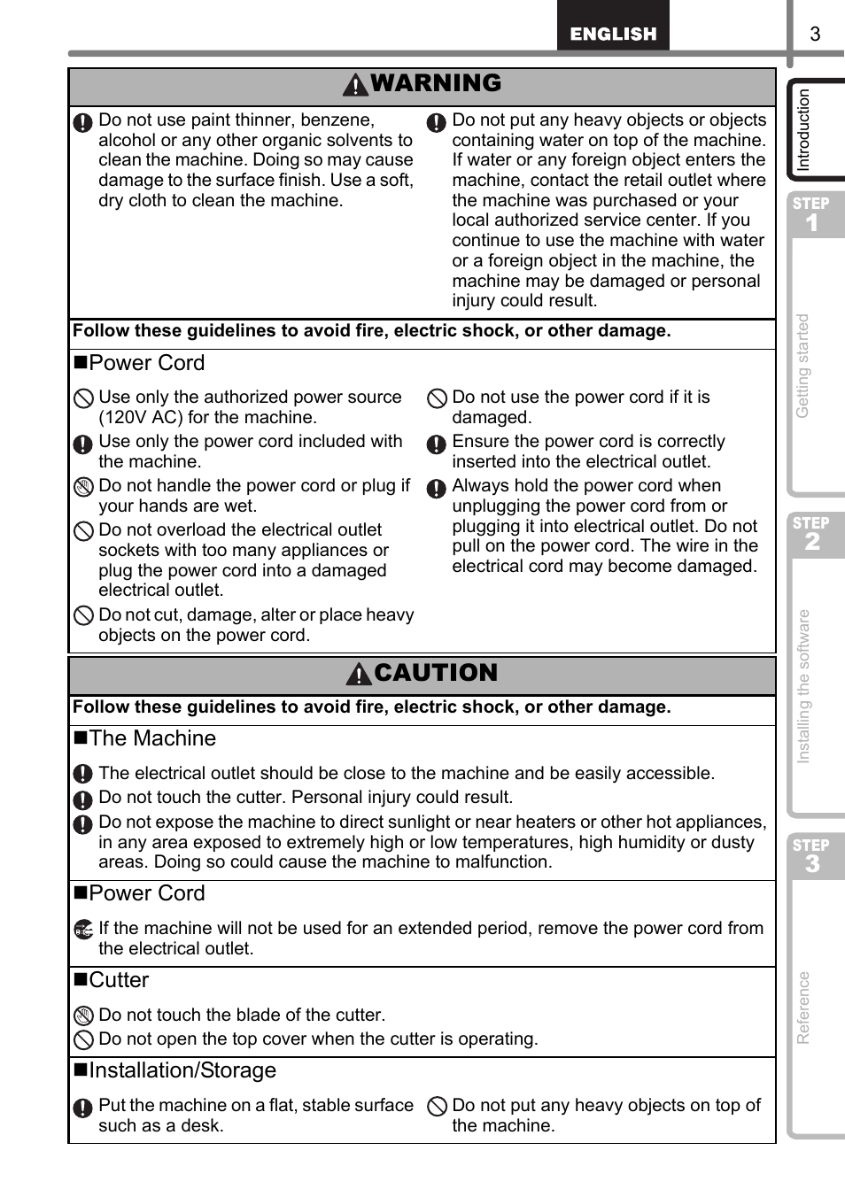 Caution, Warning | Brother TD4100N User Manual | Page 9 / 80