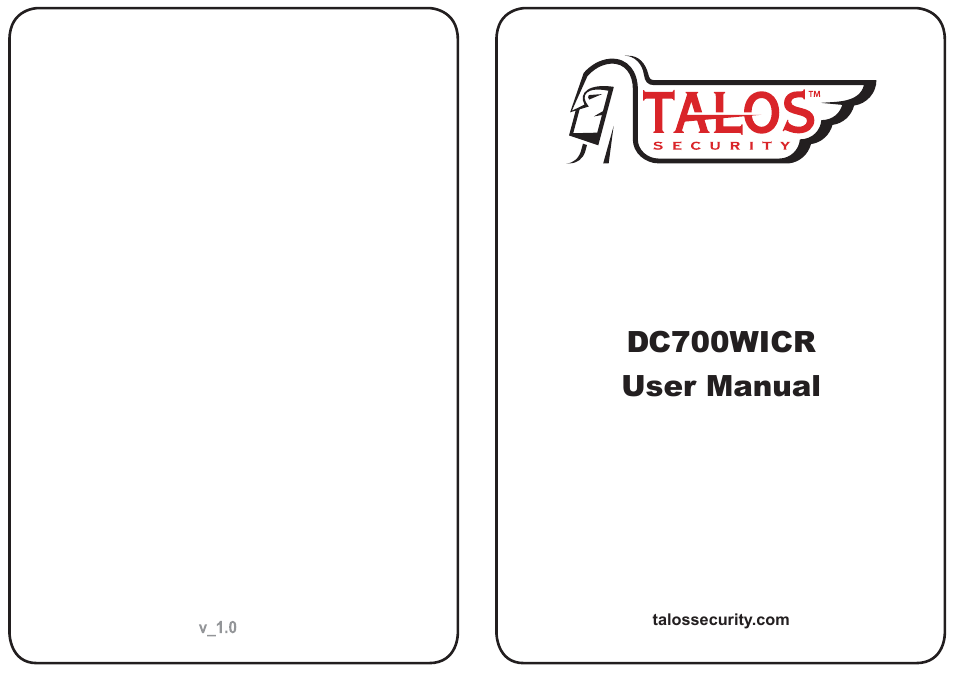 Talos Security DC700WICR User Manual | 2 pages