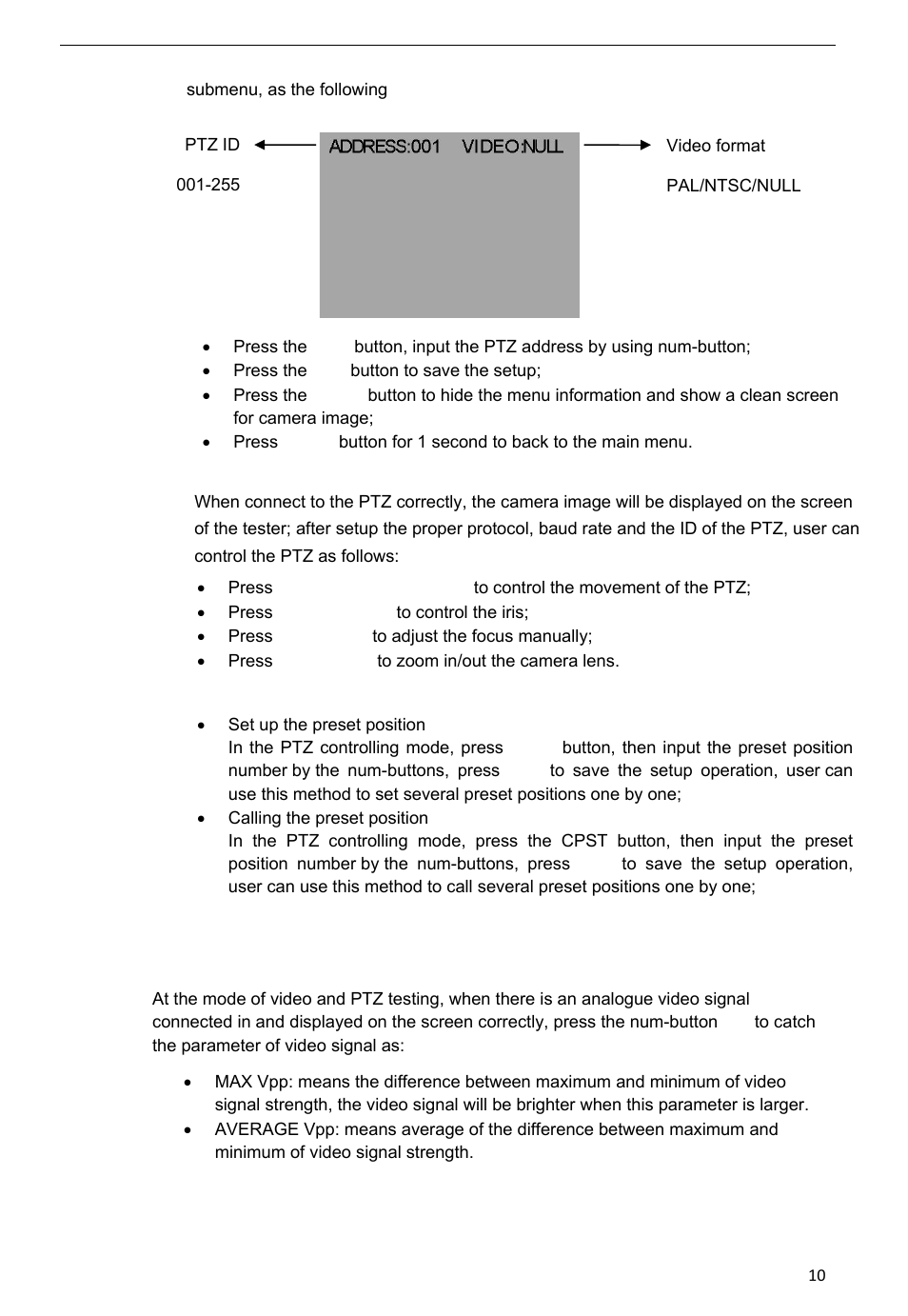Talos Security CT330S CCTV Tester User Manual | Page 10 / 15
