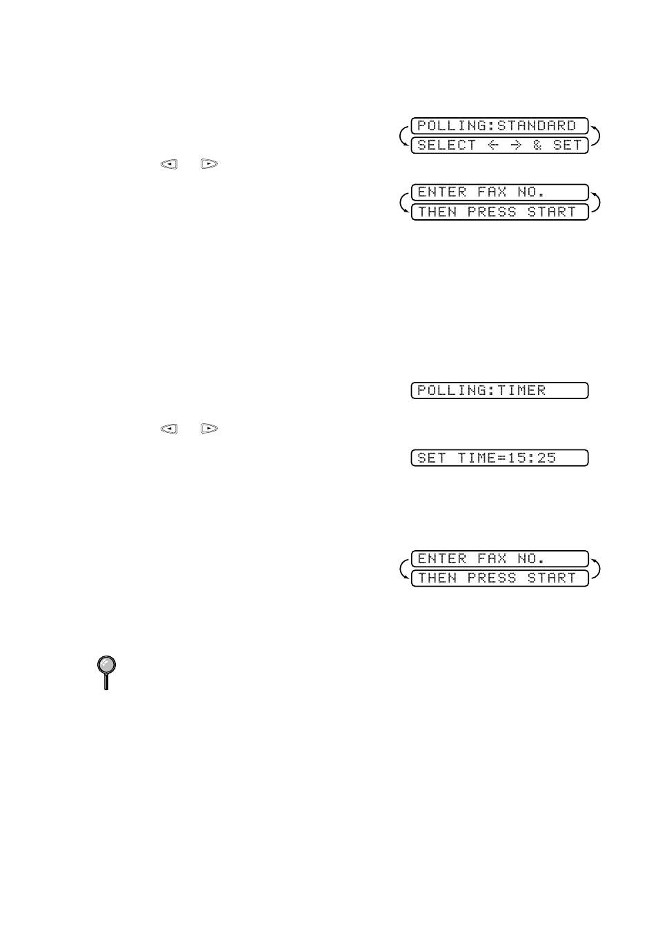 Setting up polling receive, Setting up delayed polling receive, Setting up delayed polling receive -8 | Brother FAX-335MC User Manual | Page 39 / 97