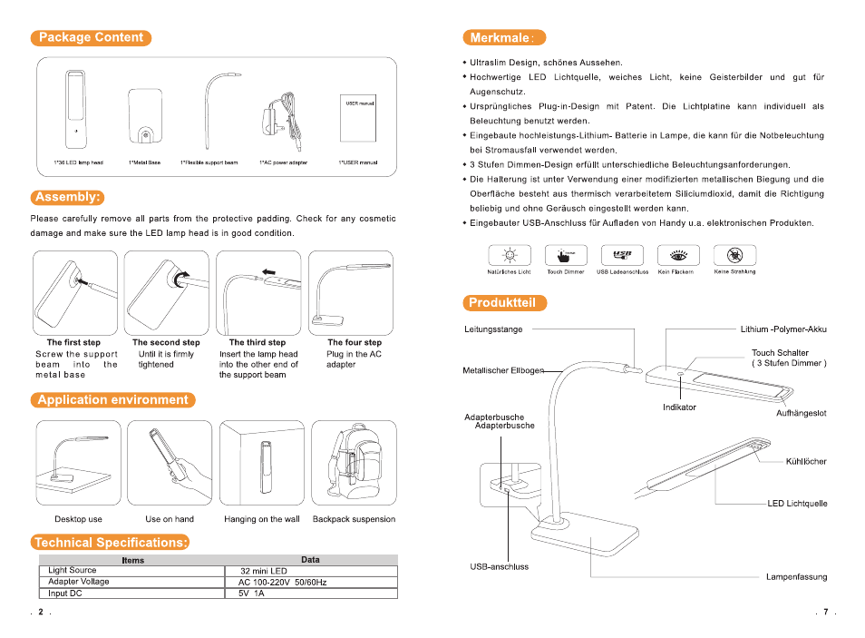 TaoTronics TT-DL04 User Manual | Page 2 / 6