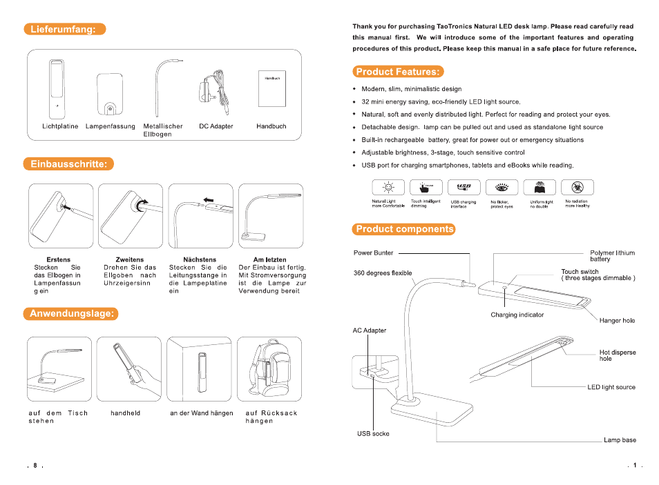 TaoTronics TT-DL04 User Manual | Page 5 / 6