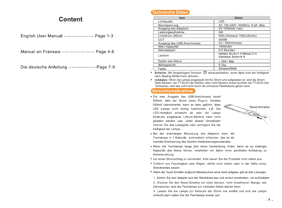 TaoTronics TT-DL04 User Manual | Page 6 / 6
