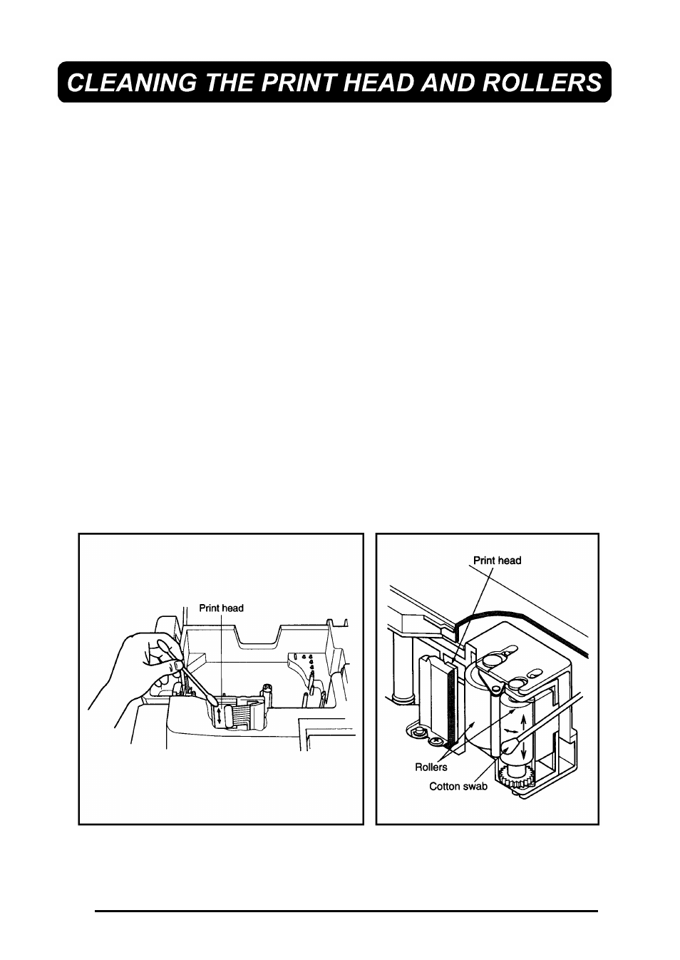 Cleaning the print head and rollers | Brother 580C User Manual | Page 20 / 188