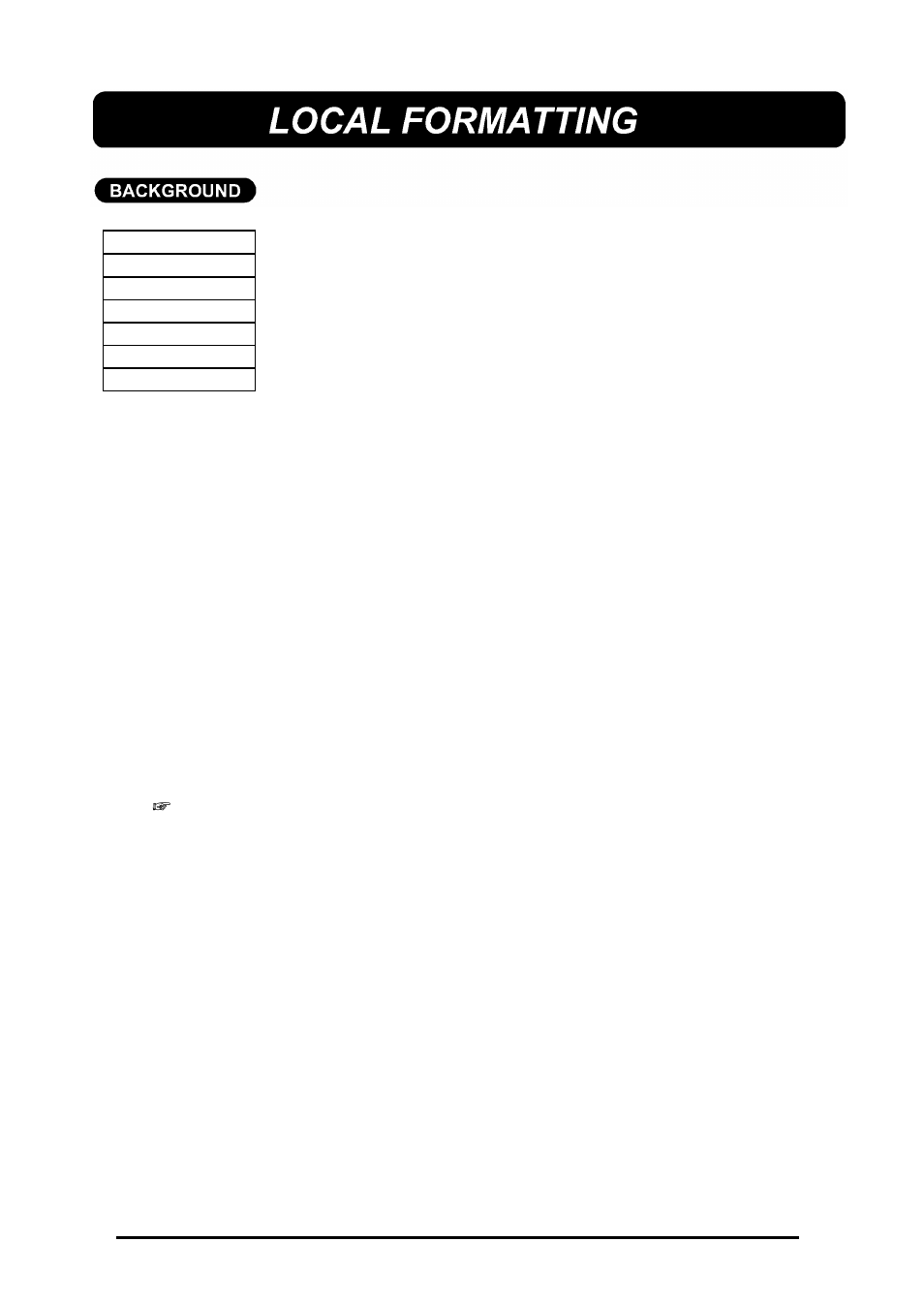 Local formatting | Brother 580C User Manual | Page 79 / 188