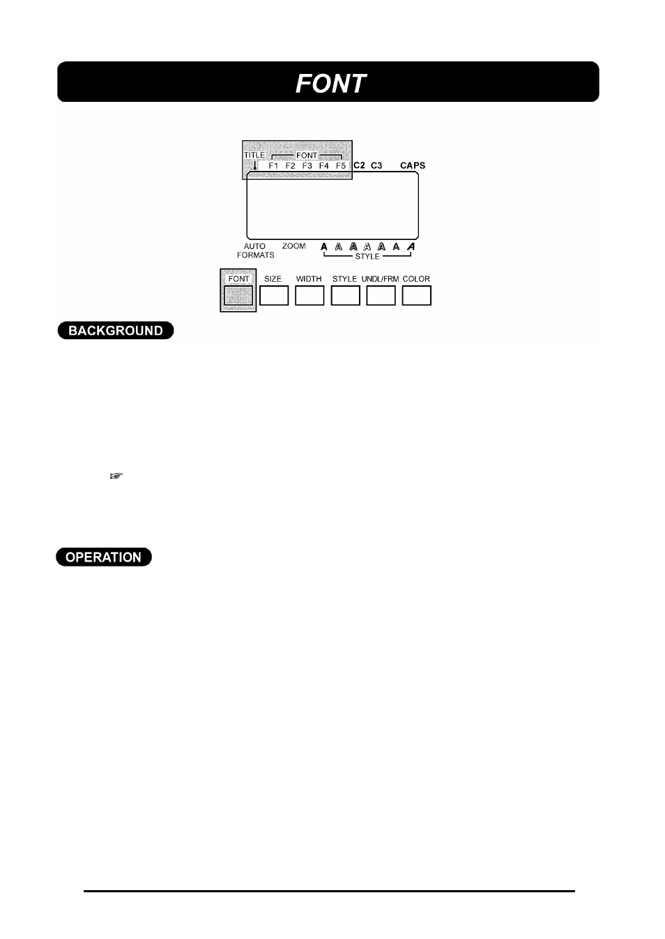 Font | Brother 580C User Manual | Page 83 / 188