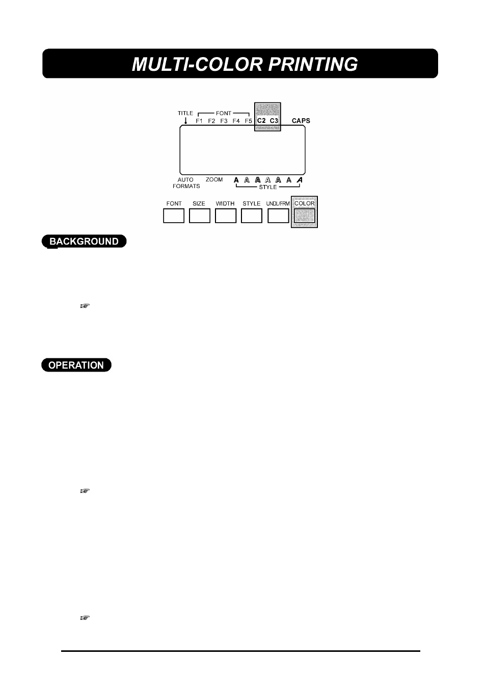 Multi-color printing | Brother 580C User Manual | Page 91 / 188