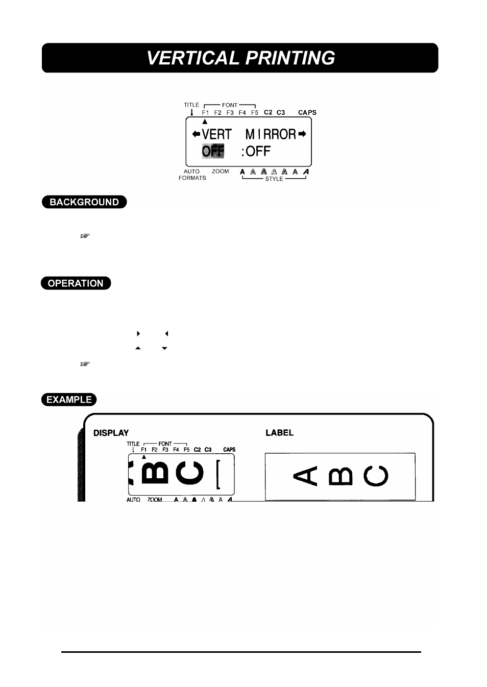 Vertical printing | Brother 580C User Manual | Page 99 / 188